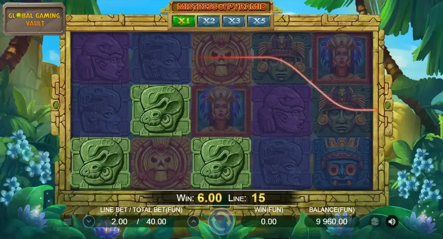 Win screen Mistress Of Pyramid slot